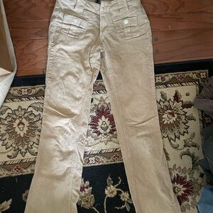 Forever 21 Tan Flare Low Waisted Corduroy Pants